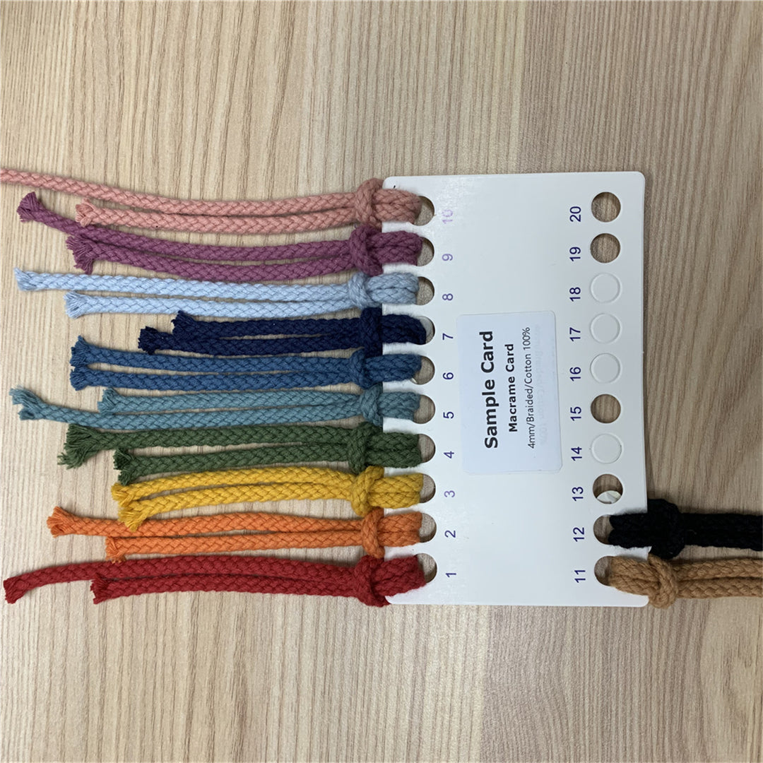MACRAME CORD COLOR CARD