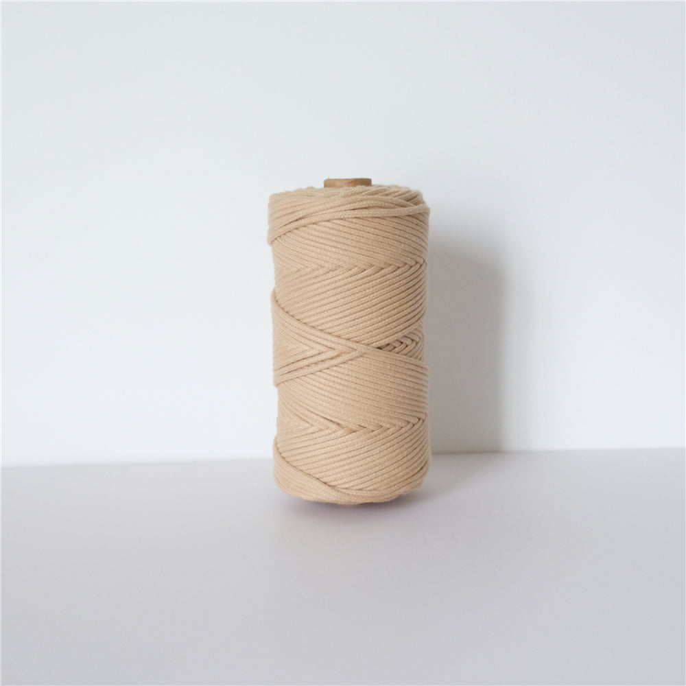 3MM MACRAME BRAIDED - CORED - SAND