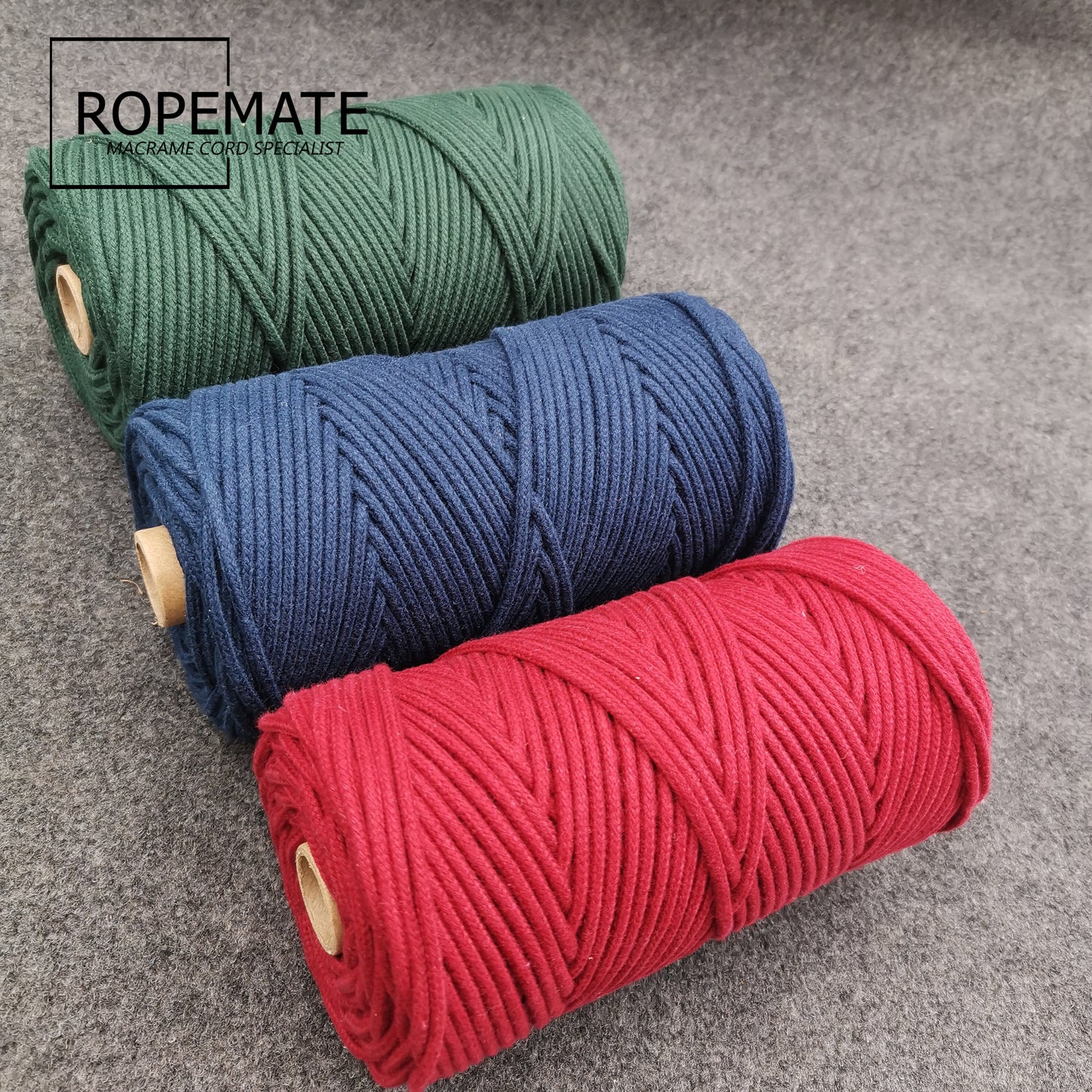 3MM MACRAME BRAIDED - CORED - SANT GREEN