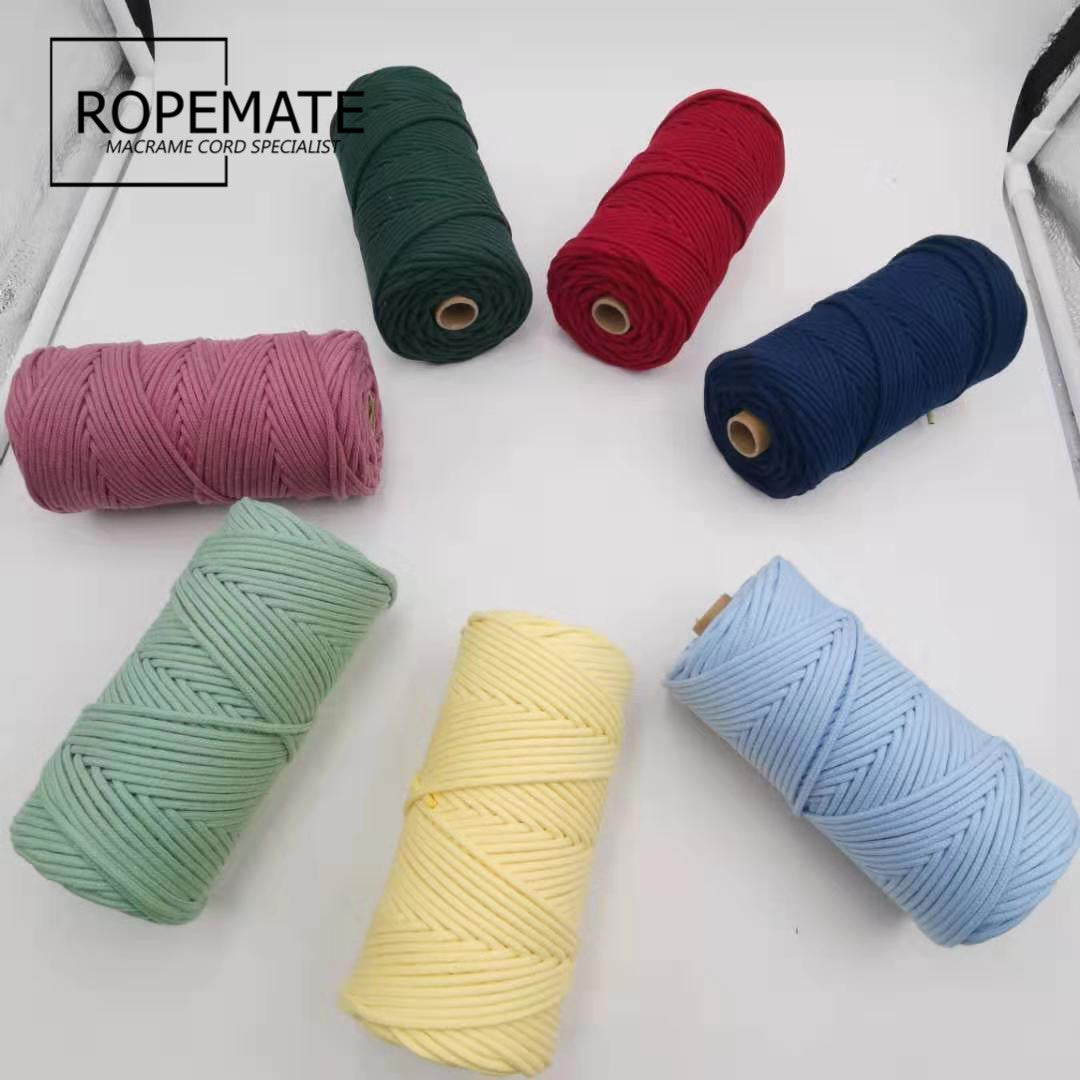 3MM MACRAME BRAIDED - CORED - BABY BLUE