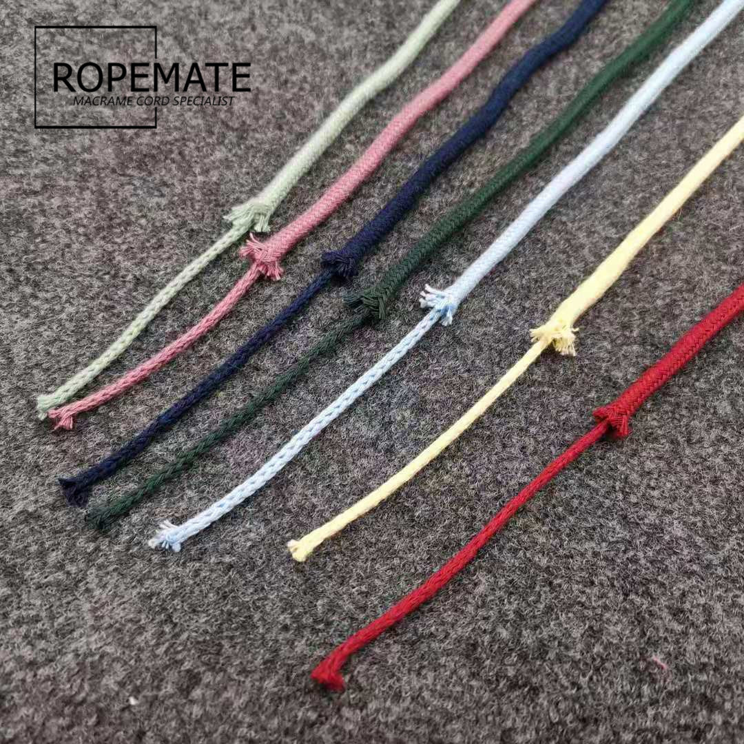 3MM MACRAME BRAIDED - CORED - RED