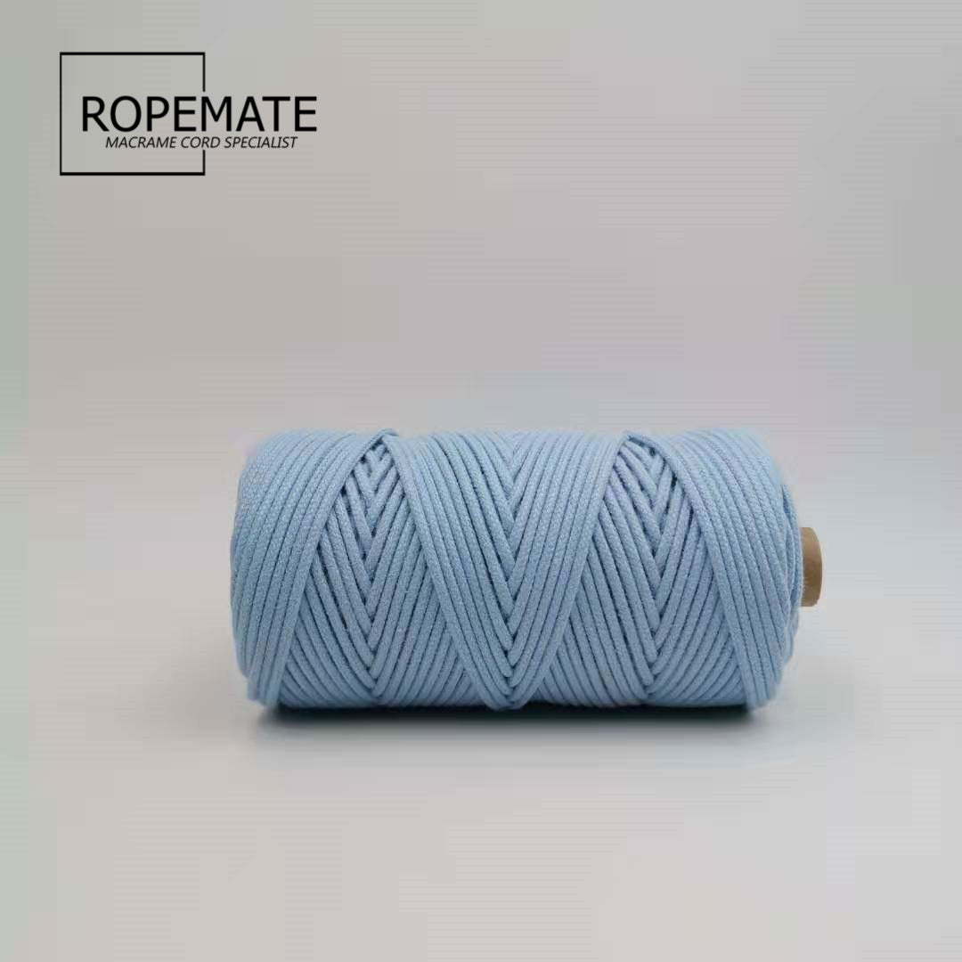 3MM MACRAME BRAIDED - CORED - SKY BLUE