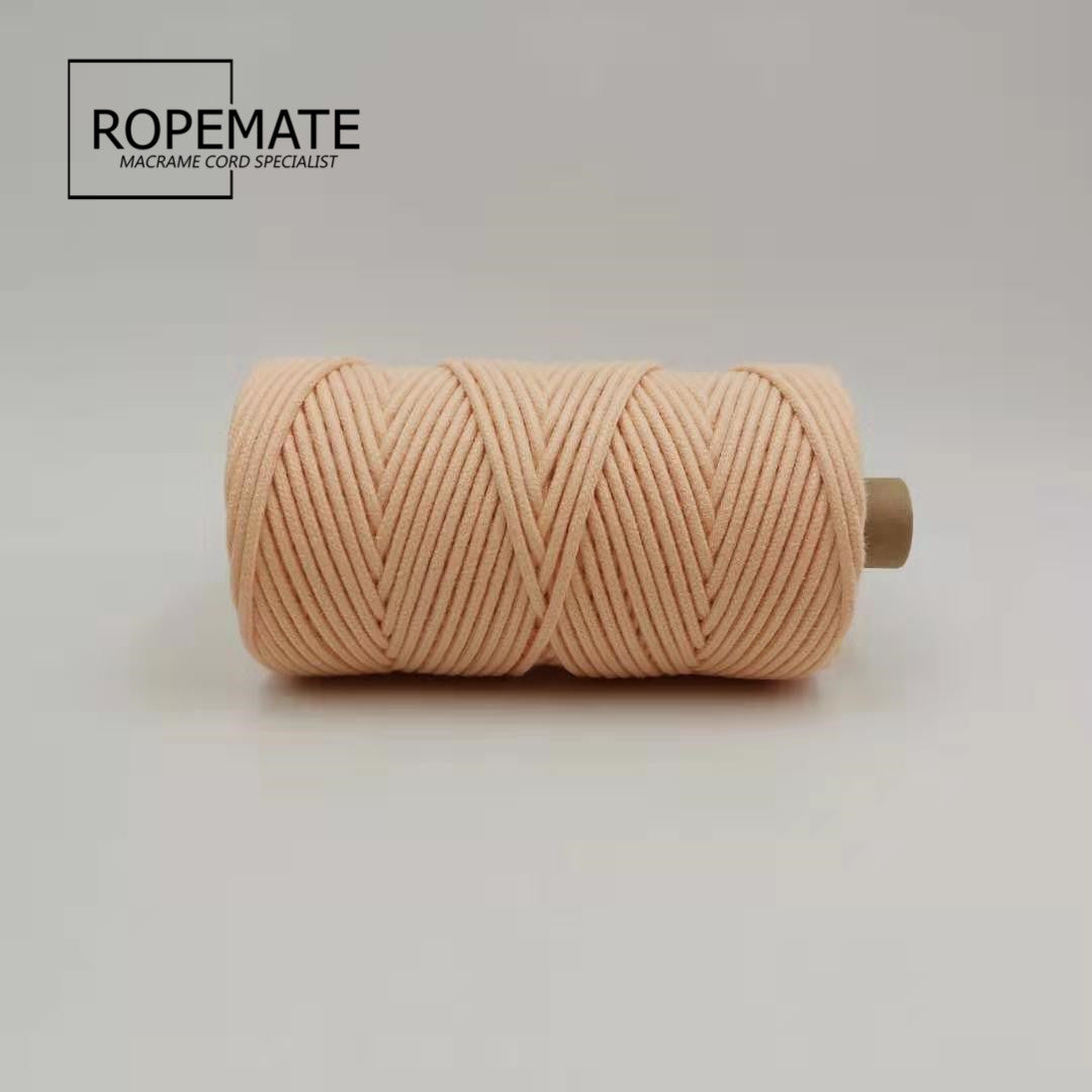 3MM MACRAME BRAIDED - CORED - APRICOT