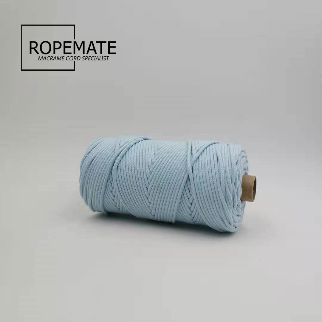 3MM MACRAME BRAIDED - CORED - BABY BLUE