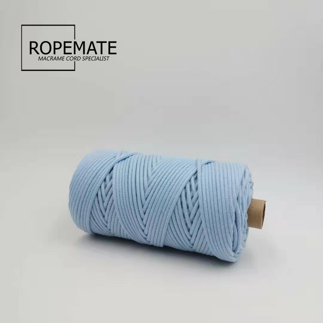 3MM MACRAME BRAIDED - CORED - SKY BLUE