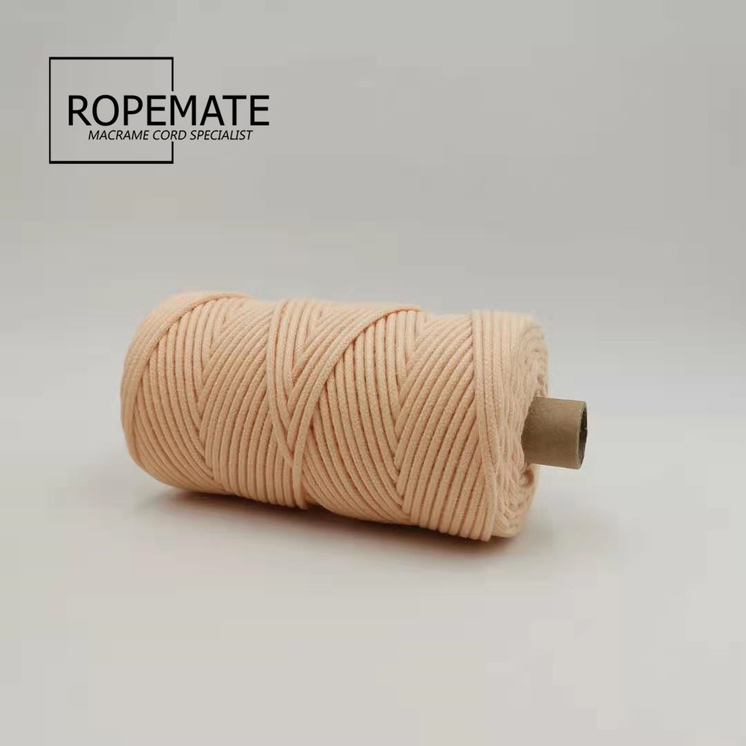 3MM MACRAME BRAIDED - CORED - APRICOT