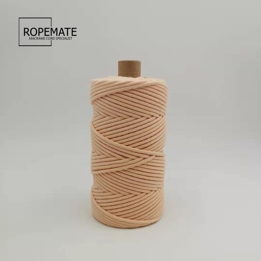 3MM MACRAME BRAIDED - CORED - APRICOT