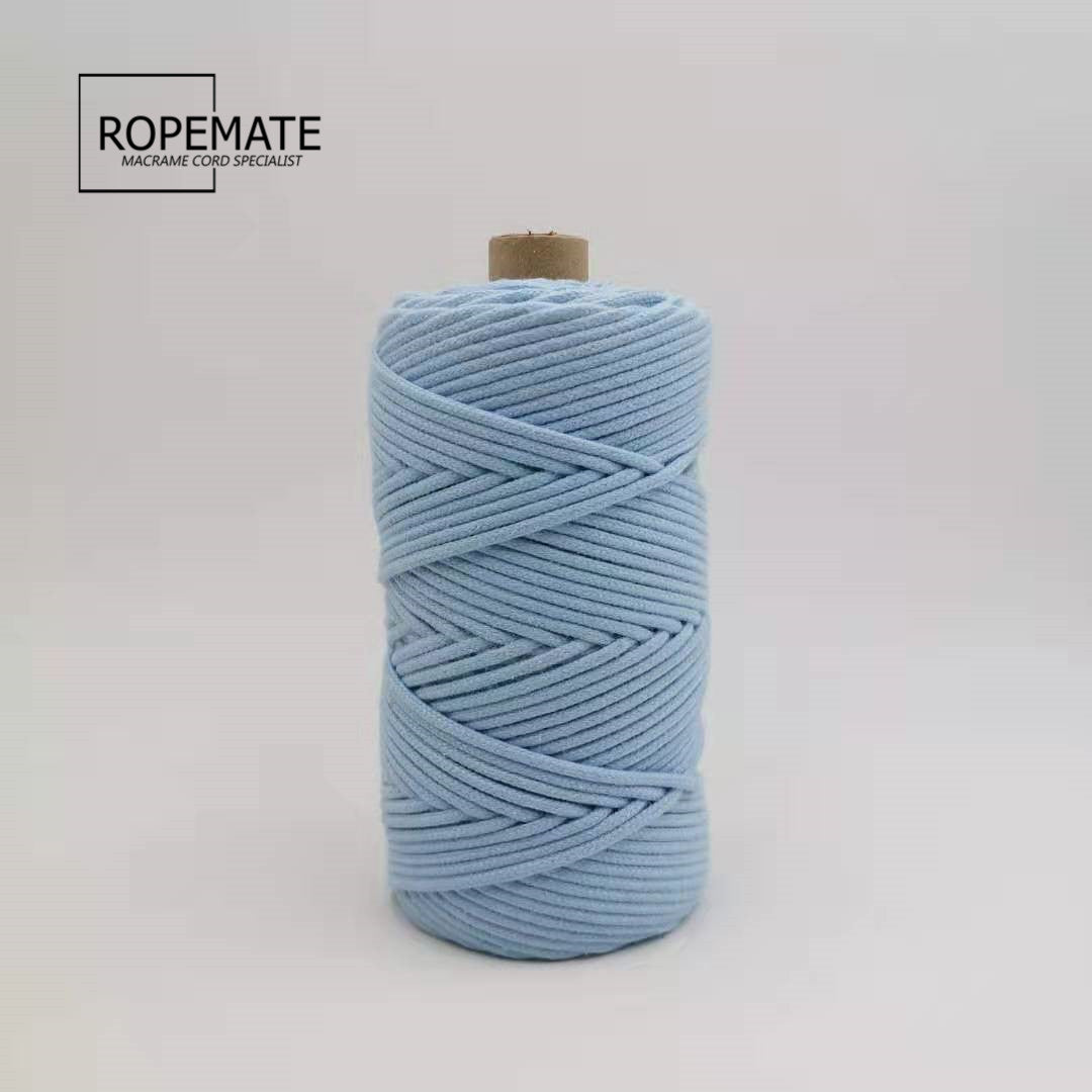 3MM MACRAME BRAIDED - CORED - SKY BLUE