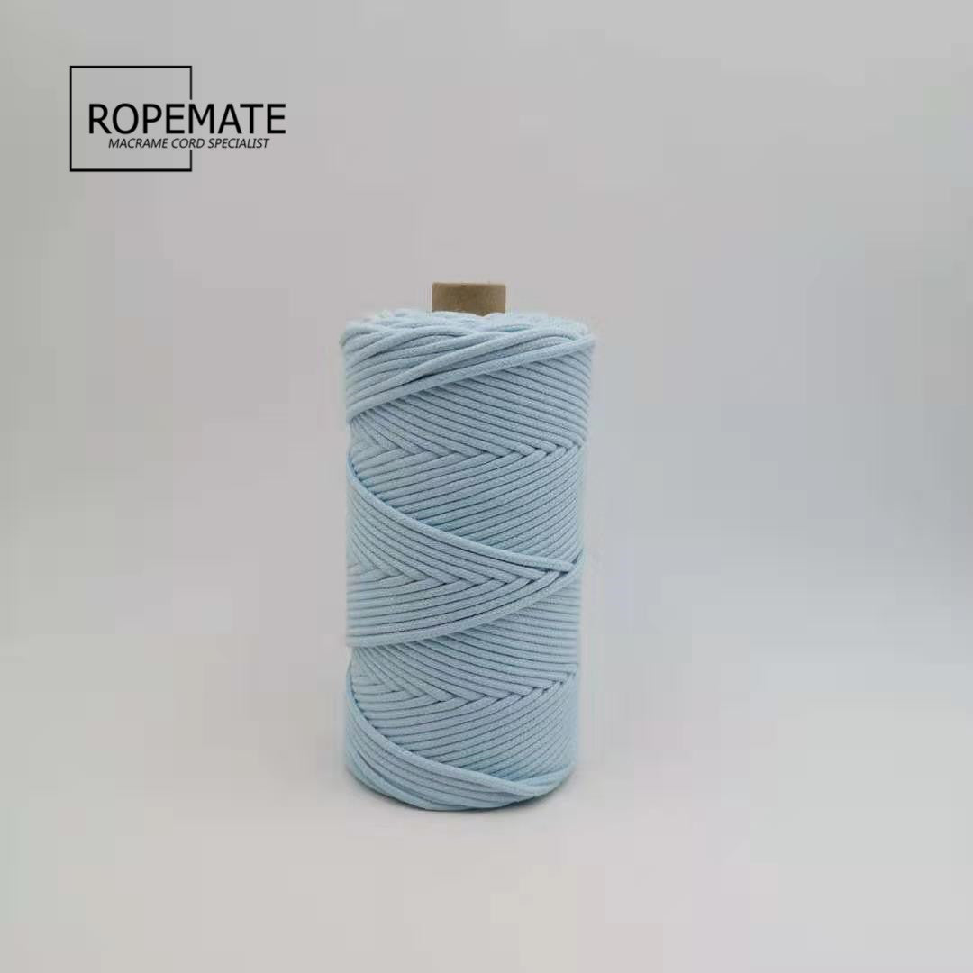 3MM MACRAME BRAIDED - CORED - BABY BLUE