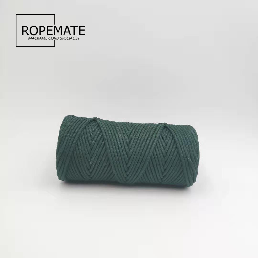 3MM MACRAME BRAIDED - CORED - SANT GREEN