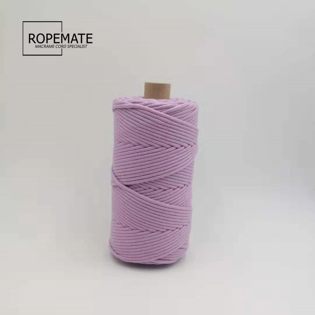 3MM MACRAME BRAIDED - CORED - OPERA MAUVE