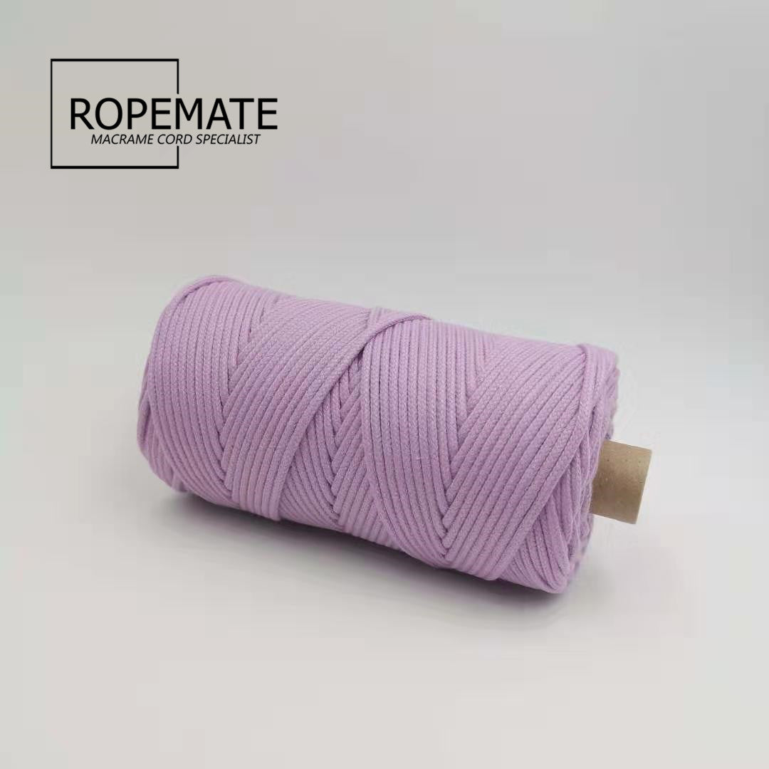 3MM MACRAME BRAIDED - CORED - OPERA MAUVE