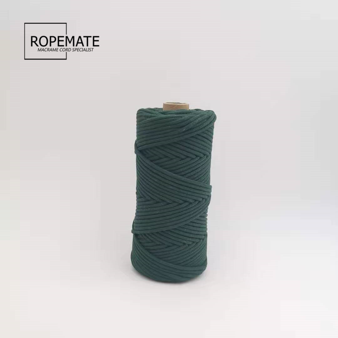 3MM MACRAME BRAIDED - CORED - SANT GREEN