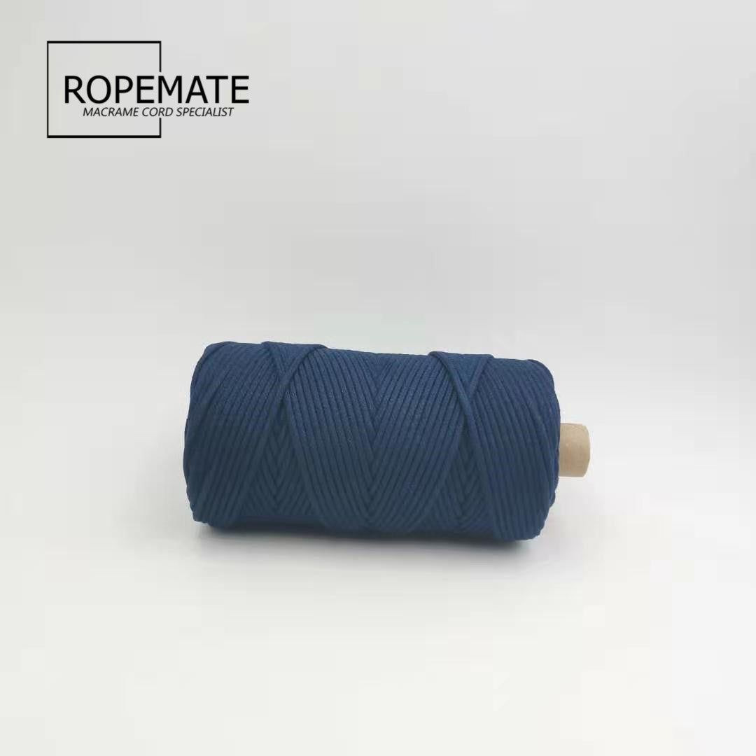 3MM MACRAME BRAIDED - CORED - PURPLSH BLUE