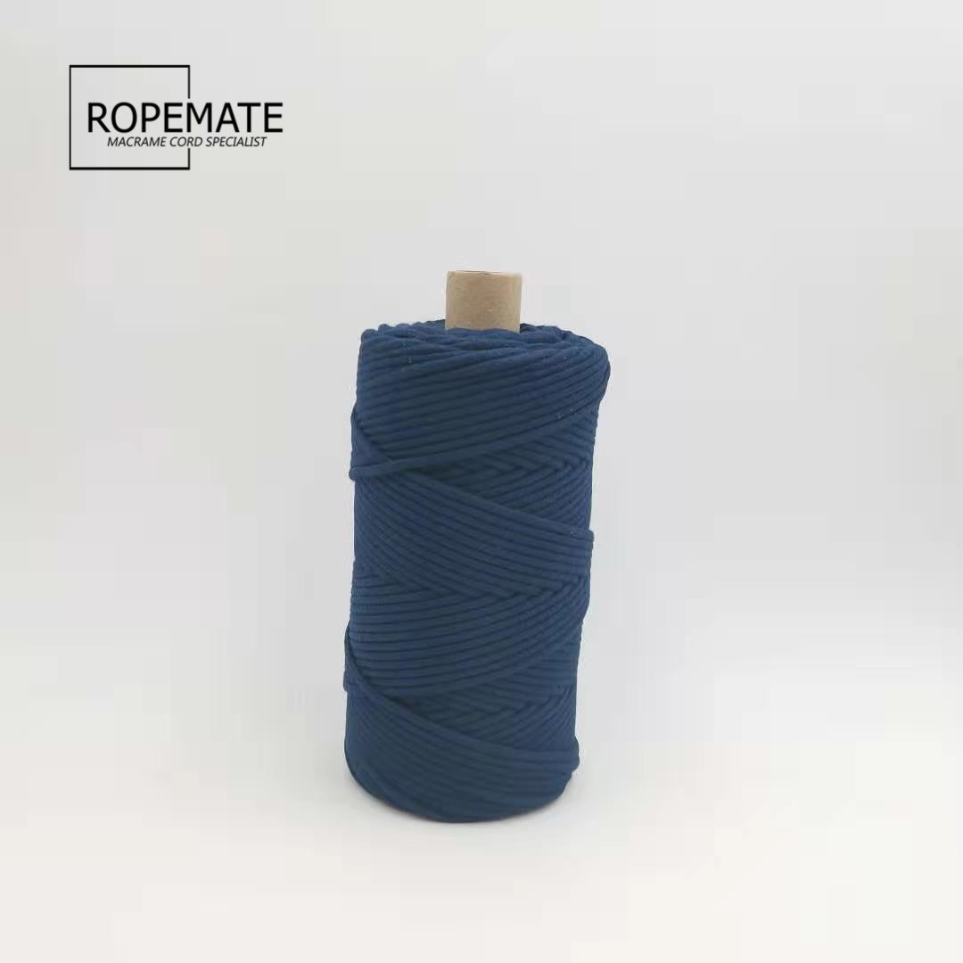 3MM MACRAME BRAIDED - CORED - PURPLSH BLUE