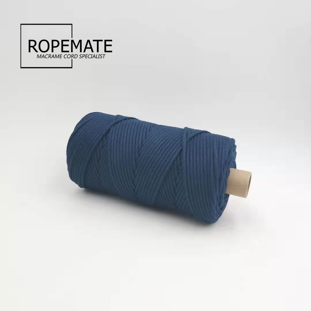 3MM MACRAME BRAIDED - CORED - PURPLSH BLUE
