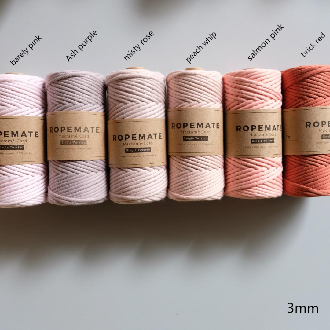 LUXE 3MM MACRAME STRING -BRICK RED