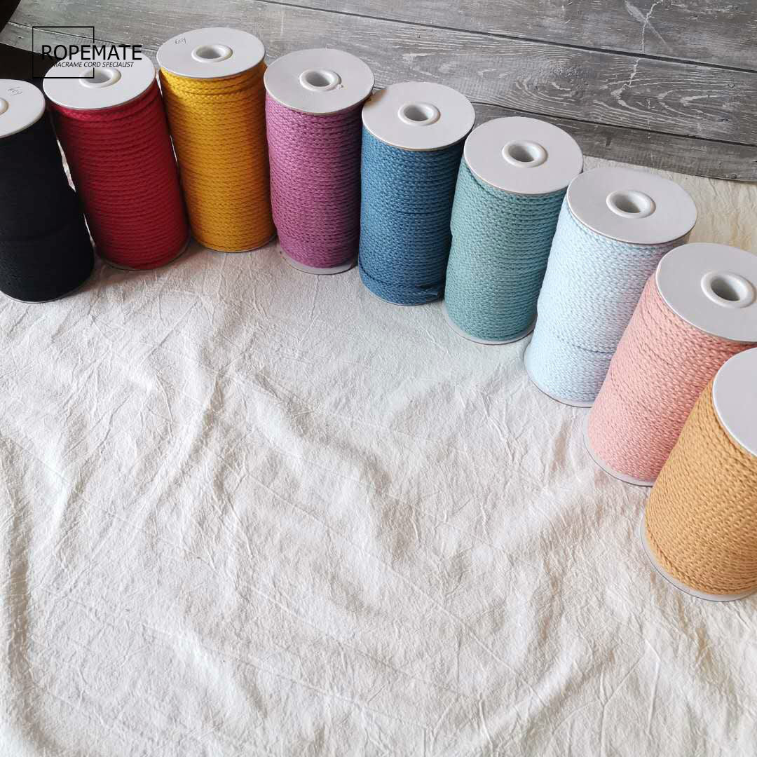 4MM MACRAM BRAIDED - PLAIT - BURGUNDY