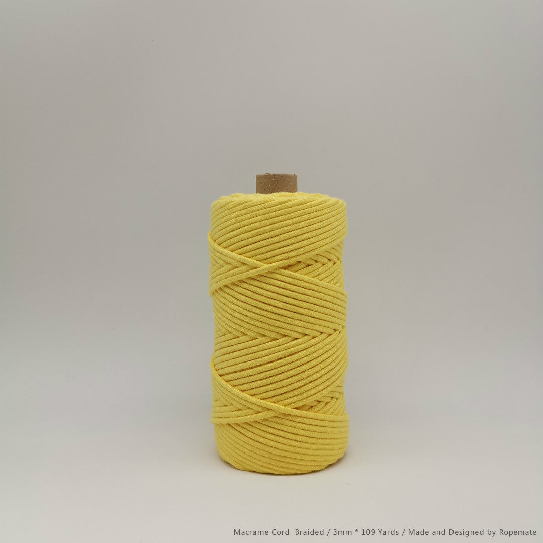 3MM MACRAME BRAIDED - CORED - ASPEN GOLD