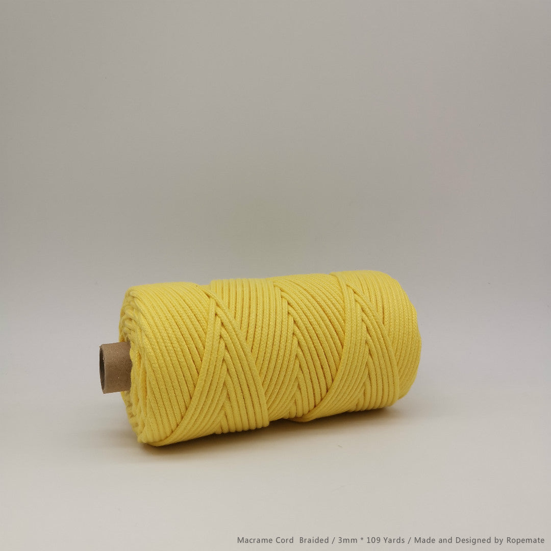 3MM MACRAME BRAIDED - CORED - ASPEN GOLD