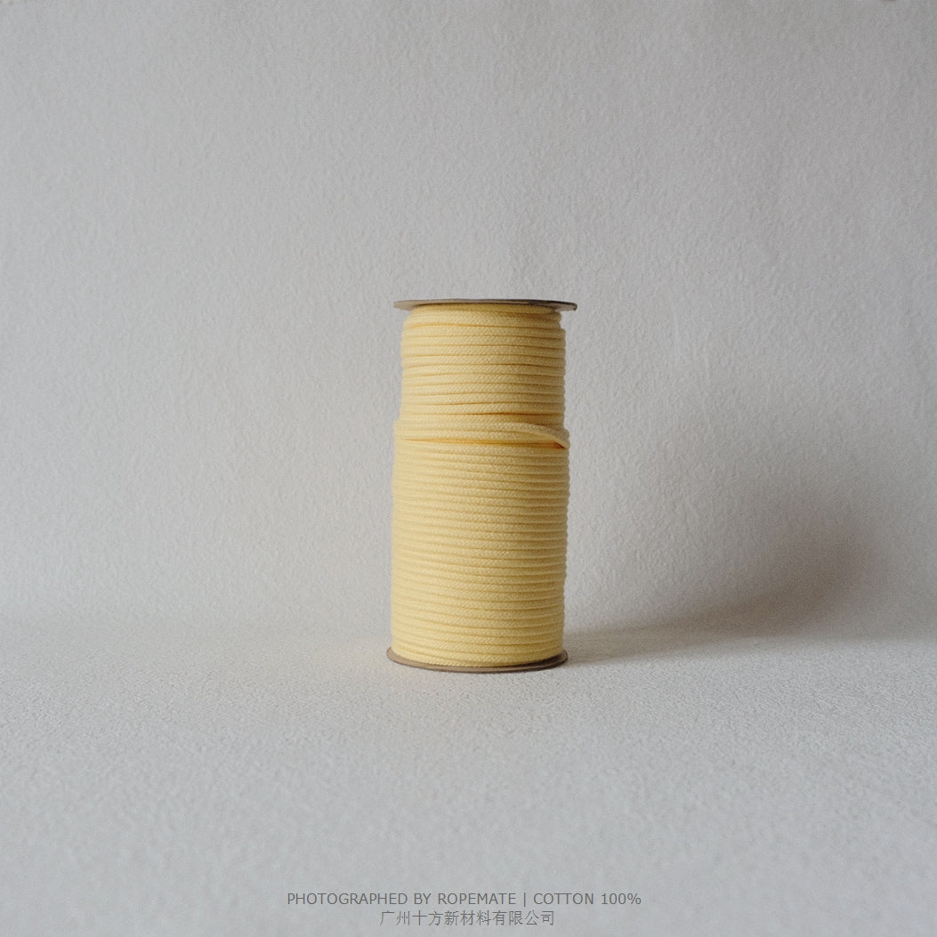 4MM MACRAME BRAIDED - CORED - CREAM YELLOW