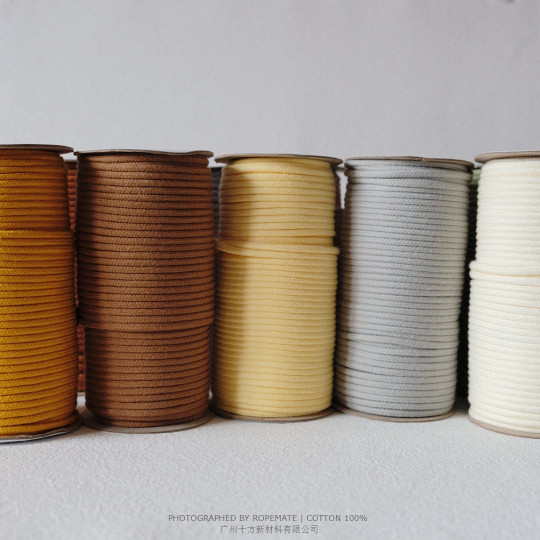 4MM MACRAME BRAIDED - CORED - CREAM YELLOW