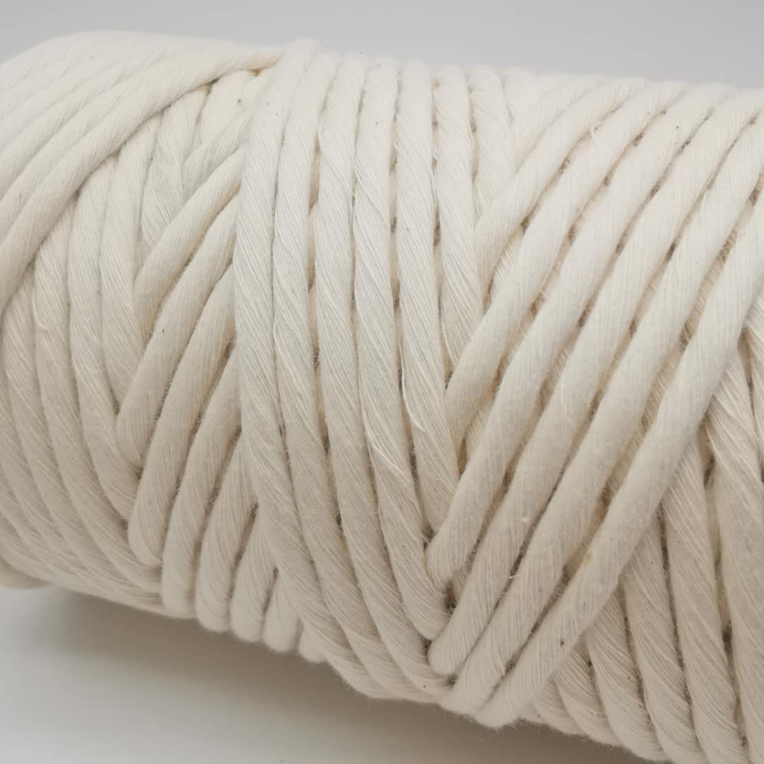 Premium cotton macrame string, 1PLY, Natural, 5mm