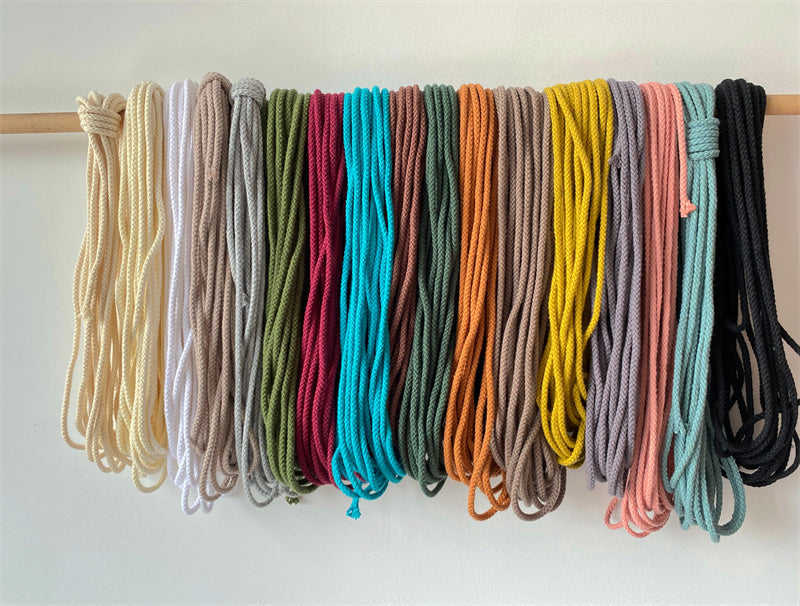 4MM MACRAM BRAIDED - PLAIT -  MUSTARD