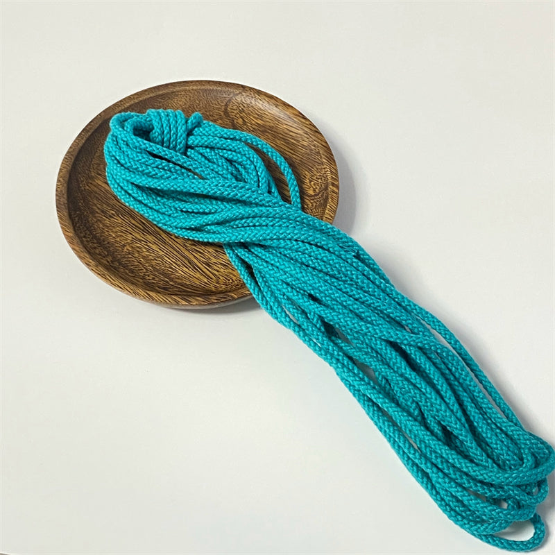 4MM MACRAM BRAIDED - PLAIT -  TURQUOISE