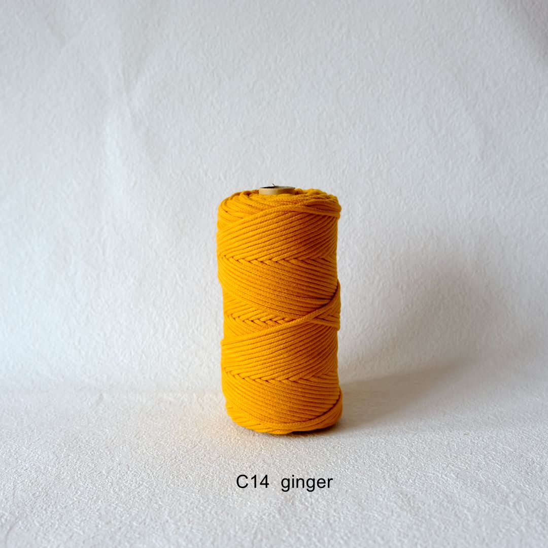 3MM MACRAME BRAIDED - CORED - GINGER