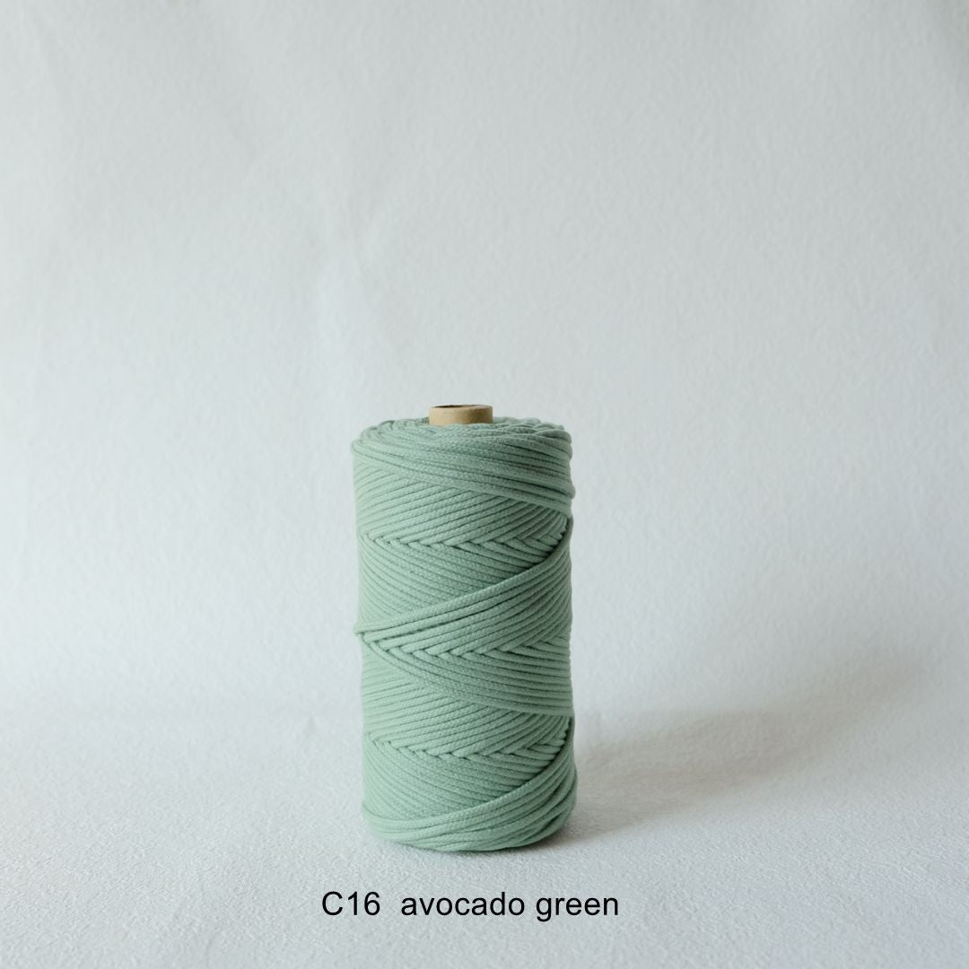 3MM MACRAME BRAIDED - CORED - AVOCADO GREEN