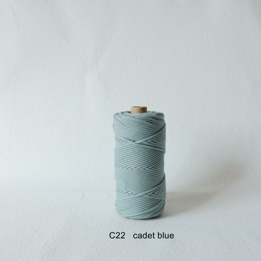 3MM MACRAME BRAIDED - CORED - CADET BLUE