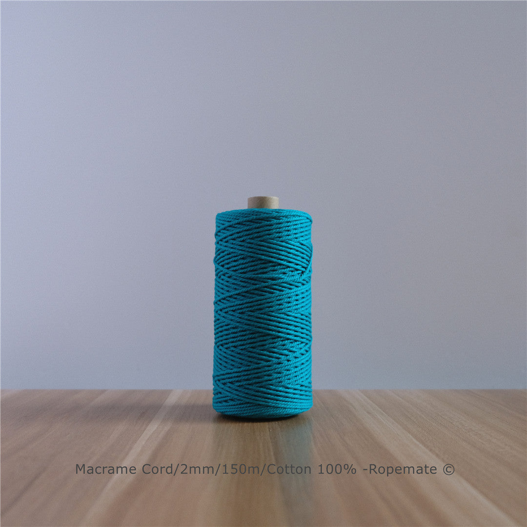 2MM MACRAME ROPE - DARK TURQUOISE