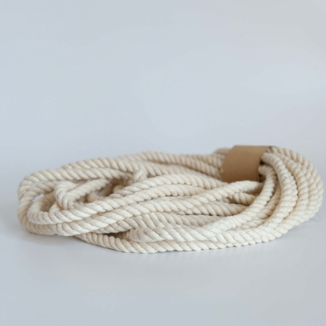 COTTON ROPE 9 MM -3 STRAND -NATURAL