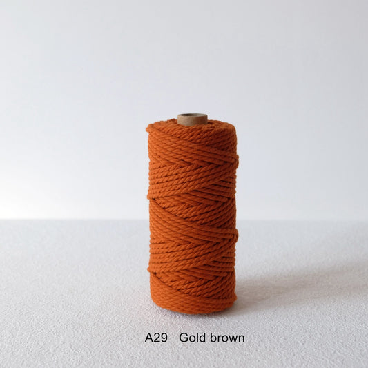 4MM MACRAME ROPE - GOLD BROWN