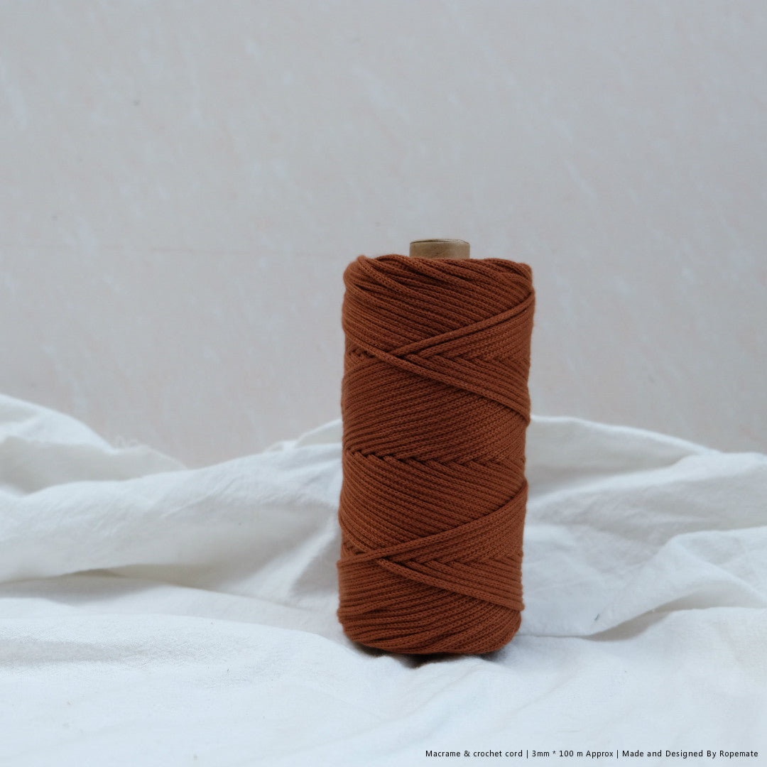 3MM MACRAME BRAIDED - XXLace - COFFEE