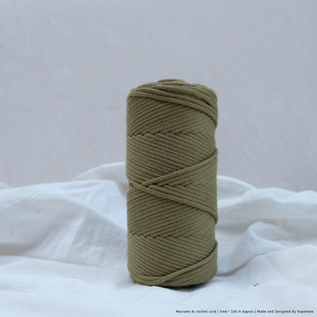 3MM MACRAME BRAIDED - XXLace - 30 COLORS