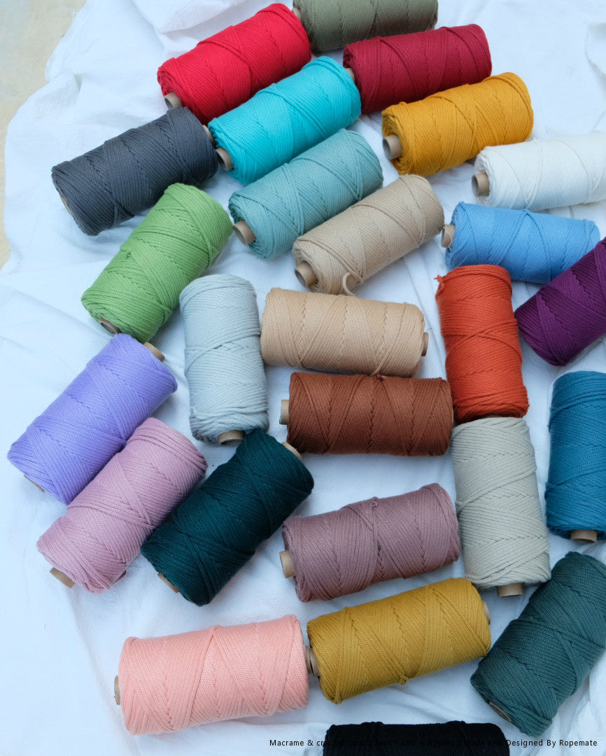 3MM MACRAME BRAIDED - XXLace - AGATE GREEN