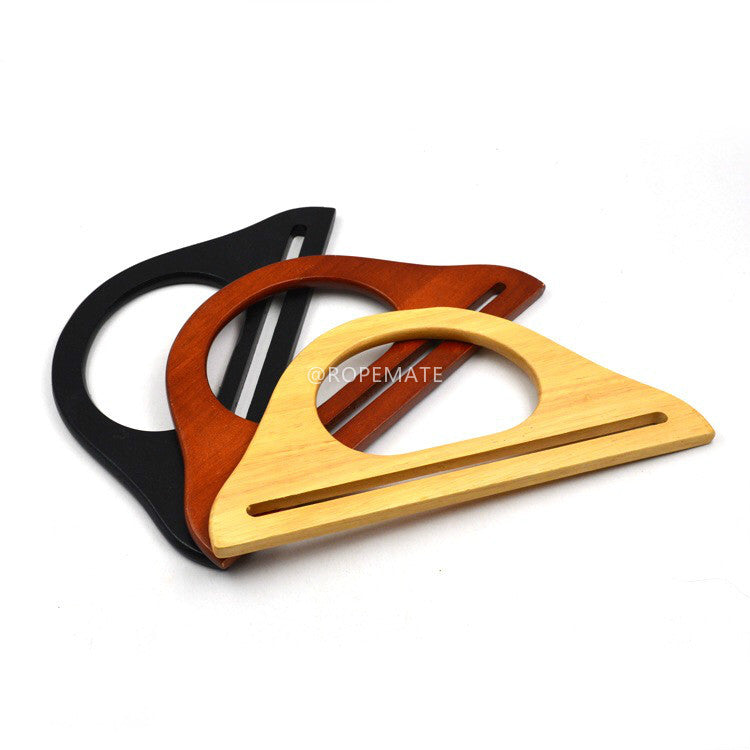 Solid wood hanger type handle