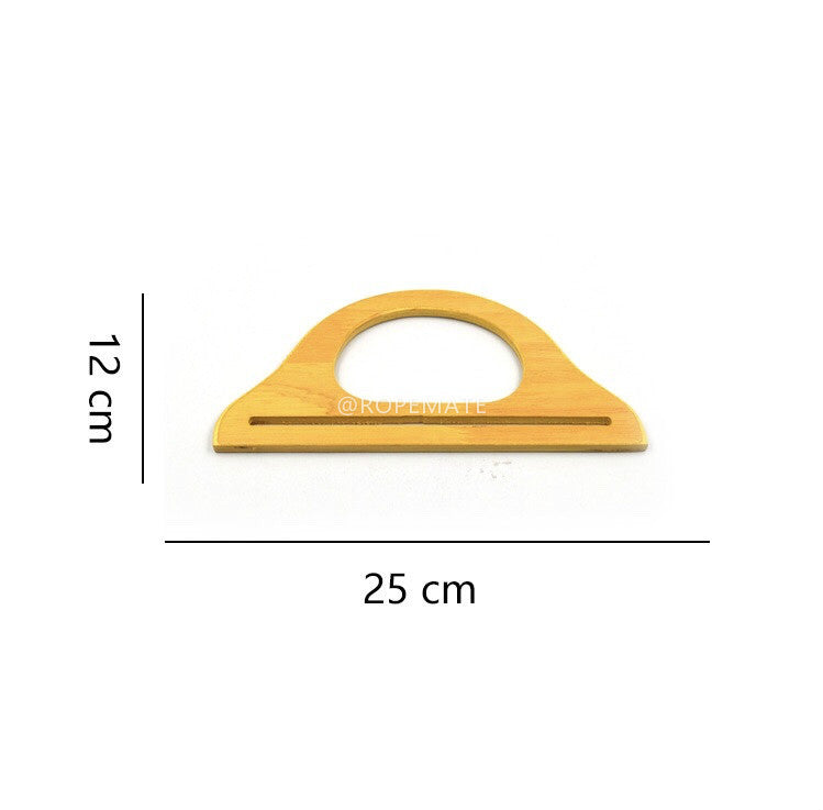 Solid wood hanger type handle