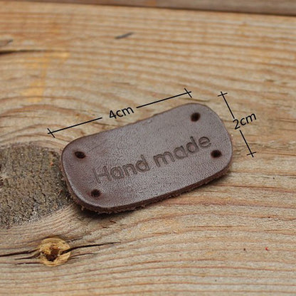 Genuine leather label handmade accessories