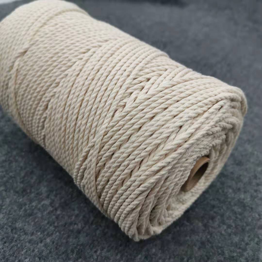 BASIC COTTON ROPE 2.5 MM -3 STRAND-NATURAL