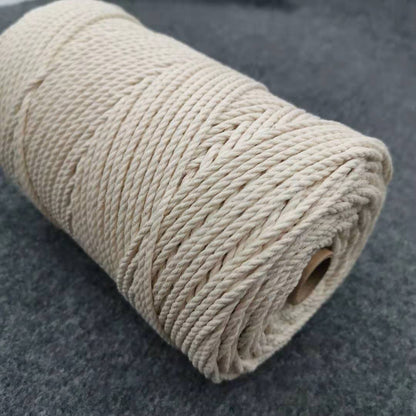 BASIC COTTON ROPE 2.5 MM -3 STRAND-NATURAL