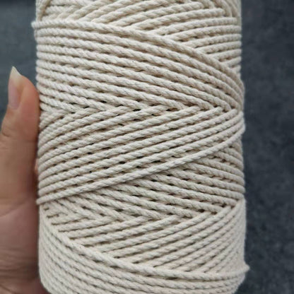 BASIC COTTON ROPE 2.5 MM -3 STRAND-NATURAL