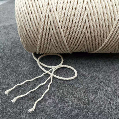 BASIC COTTON ROPE 2.5 MM -3 STRAND-NATURAL