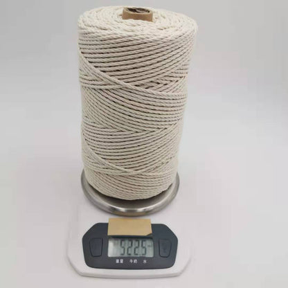 BASIC COTTON ROPE 2.5 MM -3 STRAND-NATURAL