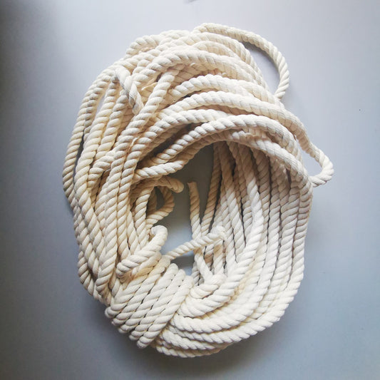 COTTON ROPE 12 MM 3 STRAND - NATURAL