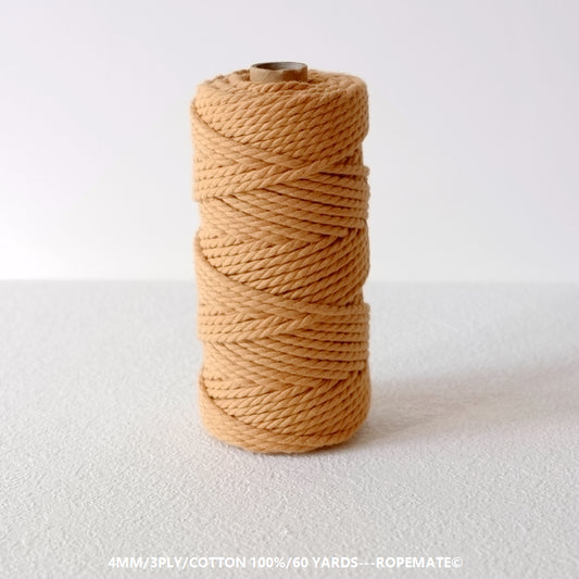 4MM MACRAME ROPE - CAMEL