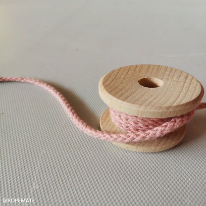 4MM MACRAME BRAIDED - PLAIT - BLUSH PINK