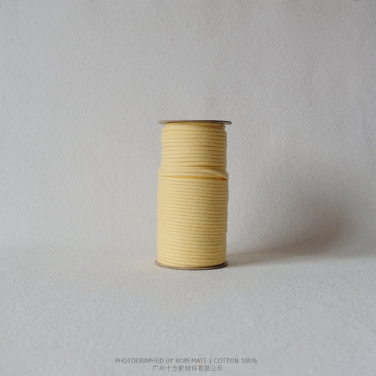 4MM MACRAME BRAIDED - CORED - CREAM YELLOW